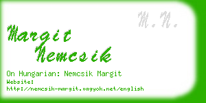 margit nemcsik business card